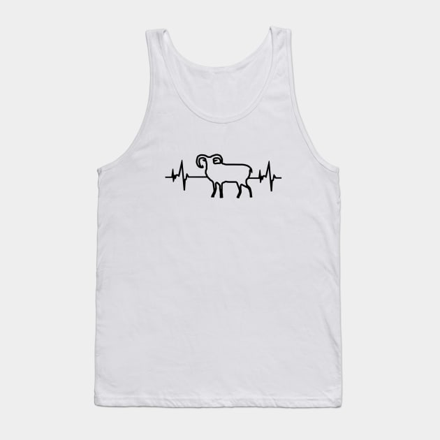 Mouflon heartbeat hunting animal ram hunter antlers Tank Top by FindYourFavouriteDesign